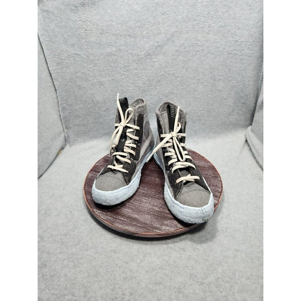 Converse Chuck Taylor‎ All Star High-Top Sneakers  Gray & Black  Size 6.5  renew